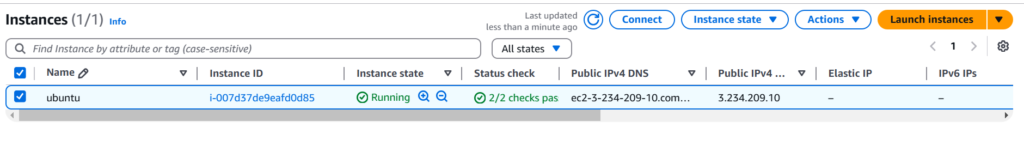 AWS EC2 Console