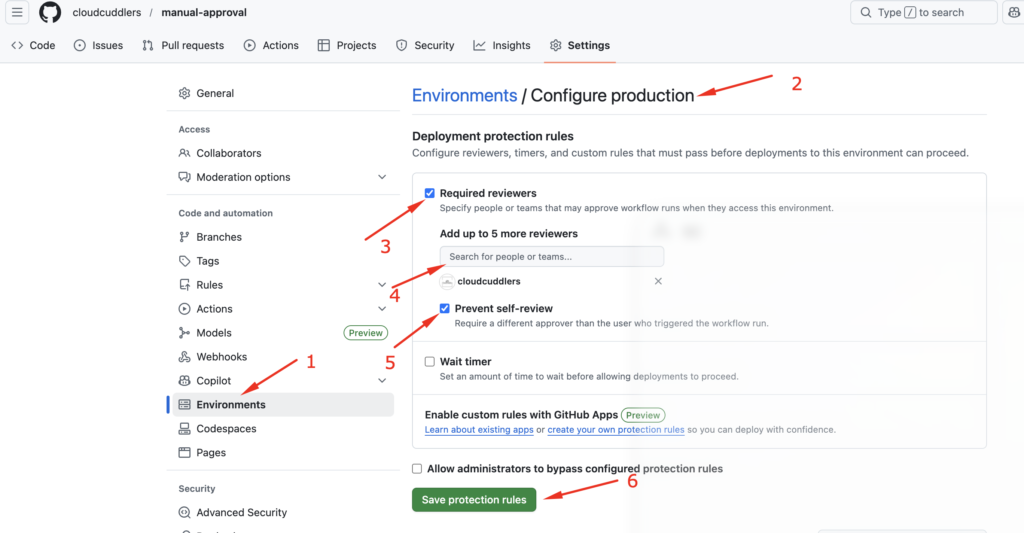Configure Manual Approval